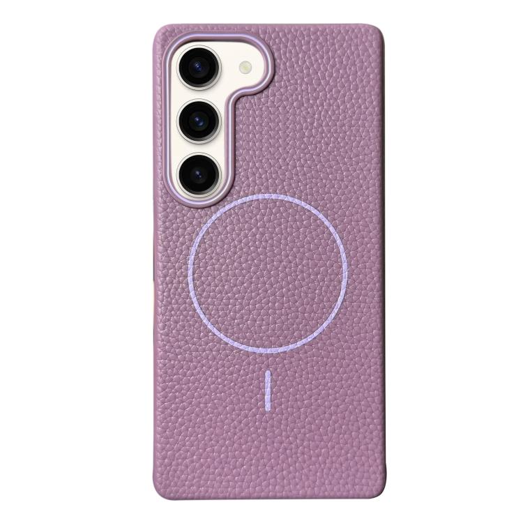 Thin Circle MagSafe Litchi Grain TPU Phone Case, For Samsung Galaxy S23 Ultra 5G, For Samsung Galaxy S23+ 5G, For Samsung Galaxy S23 5G, For Samsung Galaxy S22 Ultra 5G, For Samsung Galaxy S22+ 5G, For Samsung Galaxy S22 5G