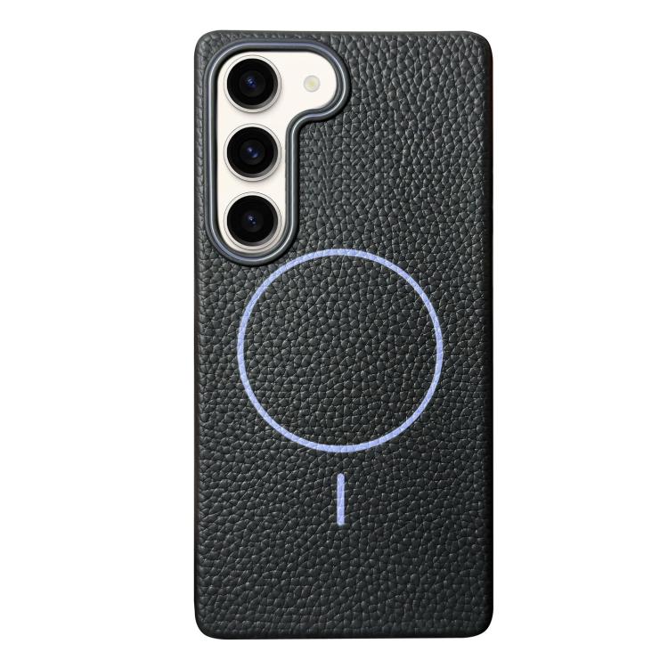 Thin Circle MagSafe Litchi Grain TPU Phone Case, For Samsung Galaxy S23 Ultra 5G, For Samsung Galaxy S23+ 5G, For Samsung Galaxy S23 5G, For Samsung Galaxy S22 Ultra 5G, For Samsung Galaxy S22+ 5G, For Samsung Galaxy S22 5G