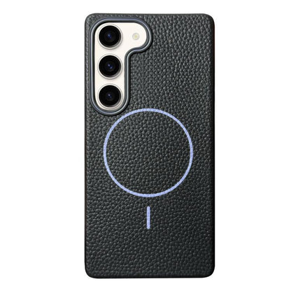 Thin Circle MagSafe Litchi Grain TPU Phone Case, For Samsung Galaxy S23 Ultra 5G, For Samsung Galaxy S23+ 5G, For Samsung Galaxy S23 5G, For Samsung Galaxy S22 Ultra 5G, For Samsung Galaxy S22+ 5G, For Samsung Galaxy S22 5G