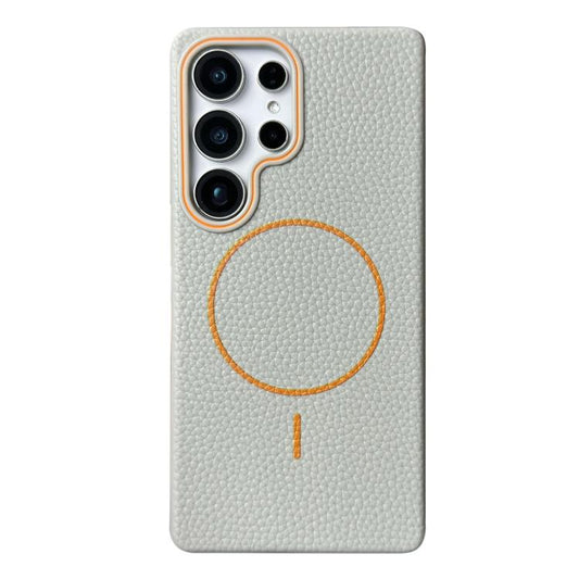 Thin Circle MagSafe Litchi Grain TPU Phone Case, For Samsung Galaxy S23 Ultra 5G, For Samsung Galaxy S23+ 5G, For Samsung Galaxy S23 5G, For Samsung Galaxy S22 Ultra 5G, For Samsung Galaxy S22+ 5G, For Samsung Galaxy S22 5G