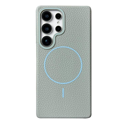 Thin Circle MagSafe Litchi Grain TPU Phone Case, For Samsung Galaxy S23 Ultra 5G, For Samsung Galaxy S23+ 5G, For Samsung Galaxy S23 5G, For Samsung Galaxy S22 Ultra 5G, For Samsung Galaxy S22+ 5G, For Samsung Galaxy S22 5G