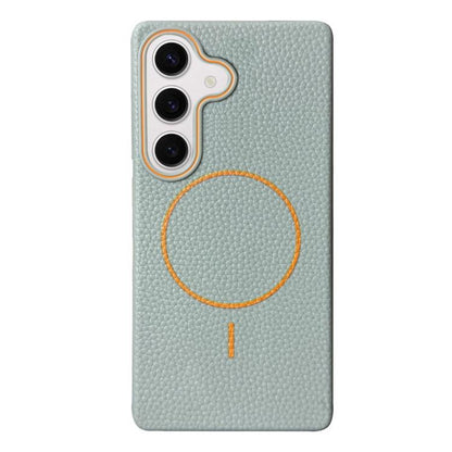 Thin Circle MagSafe Litchi Grain TPU Phone Case, For Samsung Galaxy S25 5G, For Samsung Galaxy S25+ 5G, For Samsung Galaxy S25 Ultra 5G, For Samsung Galaxy S24 FE 5G, For Samsung Galaxy S24 Ultra 5G, For Samsung Galaxy S24+ 5G, For Samsung Galaxy S24 5...