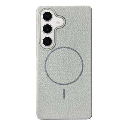 Thin Circle MagSafe Litchi Grain TPU Phone Case, For Samsung Galaxy S25 5G, For Samsung Galaxy S25+ 5G, For Samsung Galaxy S25 Ultra 5G, For Samsung Galaxy S24 FE 5G, For Samsung Galaxy S24 Ultra 5G, For Samsung Galaxy S24+ 5G, For Samsung Galaxy S24 5...
