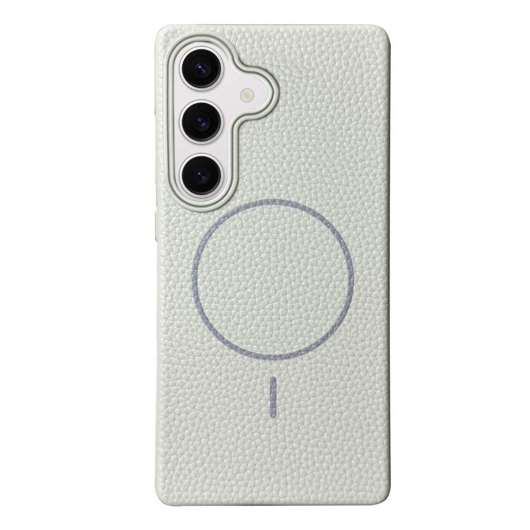 Thin Circle MagSafe Litchi Grain TPU Phone Case, For Samsung Galaxy S25 5G, For Samsung Galaxy S25+ 5G, For Samsung Galaxy S25 Ultra 5G, For Samsung Galaxy S24 FE 5G, For Samsung Galaxy S24 Ultra 5G, For Samsung Galaxy S24+ 5G, For Samsung Galaxy S24 5...