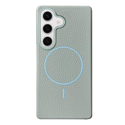 Thin Circle MagSafe Litchi Grain TPU Phone Case, For Samsung Galaxy S25 5G, For Samsung Galaxy S25+ 5G, For Samsung Galaxy S25 Ultra 5G, For Samsung Galaxy S24 FE 5G, For Samsung Galaxy S24 Ultra 5G, For Samsung Galaxy S24+ 5G, For Samsung Galaxy S24 5...