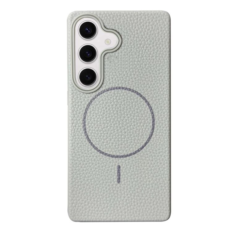 Thin Circle MagSafe Litchi Grain TPU Phone Case, For Samsung Galaxy S25 5G, For Samsung Galaxy S25+ 5G, For Samsung Galaxy S25 Ultra 5G, For Samsung Galaxy S24 FE 5G, For Samsung Galaxy S24 Ultra 5G, For Samsung Galaxy S24+ 5G, For Samsung Galaxy S24 5...