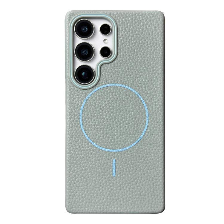 Thin Circle MagSafe Litchi Grain TPU Phone Case, For Samsung Galaxy S25 5G, For Samsung Galaxy S25+ 5G, For Samsung Galaxy S25 Ultra 5G, For Samsung Galaxy S24 FE 5G, For Samsung Galaxy S24 Ultra 5G, For Samsung Galaxy S24+ 5G, For Samsung Galaxy S24 5...