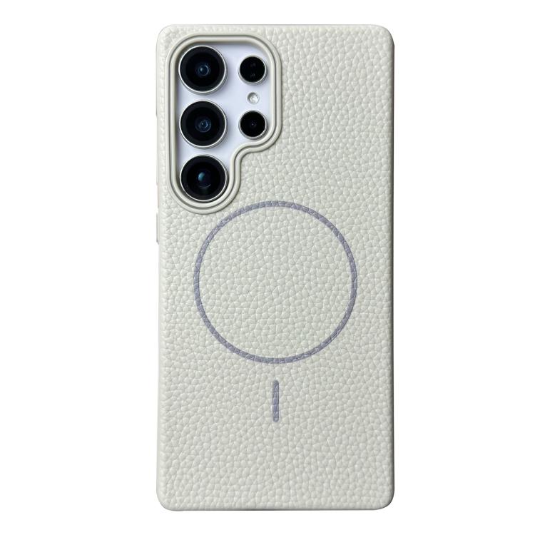 Thin Circle MagSafe Litchi Grain TPU Phone Case, For Samsung Galaxy S25 5G, For Samsung Galaxy S25+ 5G, For Samsung Galaxy S25 Ultra 5G, For Samsung Galaxy S24 FE 5G, For Samsung Galaxy S24 Ultra 5G, For Samsung Galaxy S24+ 5G, For Samsung Galaxy S24 5...