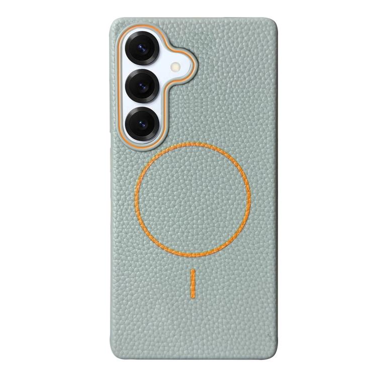 Thin Circle MagSafe Litchi Grain TPU Phone Case, For Samsung Galaxy S25 5G, For Samsung Galaxy S25+ 5G, For Samsung Galaxy S25 Ultra 5G, For Samsung Galaxy S24 FE 5G, For Samsung Galaxy S24 Ultra 5G, For Samsung Galaxy S24+ 5G, For Samsung Galaxy S24 5...