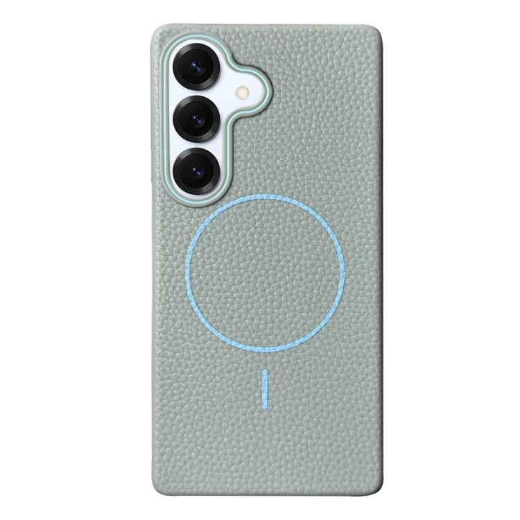 Thin Circle MagSafe Litchi Grain TPU Phone Case, For Samsung Galaxy S25 5G, For Samsung Galaxy S25+ 5G, For Samsung Galaxy S25 Ultra 5G, For Samsung Galaxy S24 FE 5G, For Samsung Galaxy S24 Ultra 5G, For Samsung Galaxy S24+ 5G, For Samsung Galaxy S24 5...