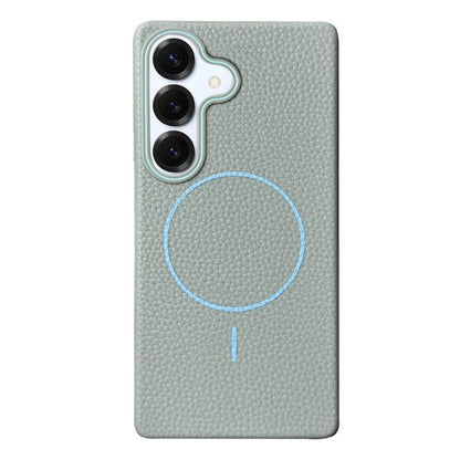 Thin Circle MagSafe Litchi Grain TPU Phone Case, For Samsung Galaxy S25 5G, For Samsung Galaxy S25+ 5G, For Samsung Galaxy S25 Ultra 5G, For Samsung Galaxy S24 FE 5G, For Samsung Galaxy S24 Ultra 5G, For Samsung Galaxy S24+ 5G, For Samsung Galaxy S24 5...