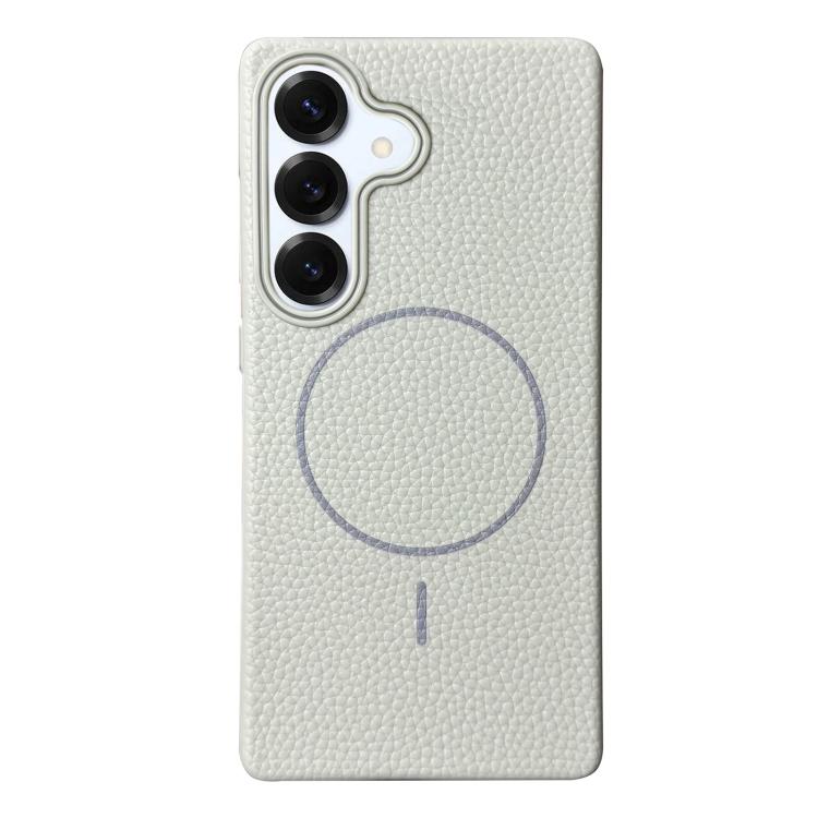 Thin Circle MagSafe Litchi Grain TPU Phone Case, For Samsung Galaxy S25 5G, For Samsung Galaxy S25+ 5G, For Samsung Galaxy S25 Ultra 5G, For Samsung Galaxy S24 FE 5G, For Samsung Galaxy S24 Ultra 5G, For Samsung Galaxy S24+ 5G, For Samsung Galaxy S24 5...