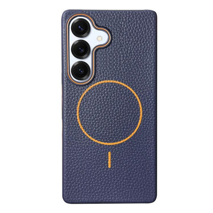 Thin Circle MagSafe Litchi Grain TPU Phone Case, For Samsung Galaxy S25 5G, For Samsung Galaxy S25+ 5G, For Samsung Galaxy S25 Ultra 5G, For Samsung Galaxy S24 FE 5G, For Samsung Galaxy S24 Ultra 5G, For Samsung Galaxy S24+ 5G, For Samsung Galaxy S24 5...