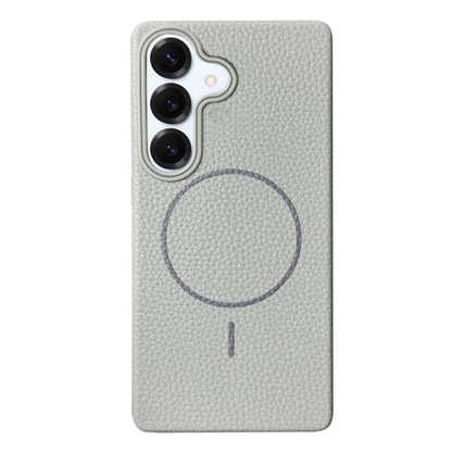 Thin Circle MagSafe Litchi Grain TPU Phone Case, For Samsung Galaxy S25 5G, For Samsung Galaxy S25+ 5G, For Samsung Galaxy S25 Ultra 5G, For Samsung Galaxy S24 FE 5G, For Samsung Galaxy S24 Ultra 5G, For Samsung Galaxy S24+ 5G, For Samsung Galaxy S24 5...
