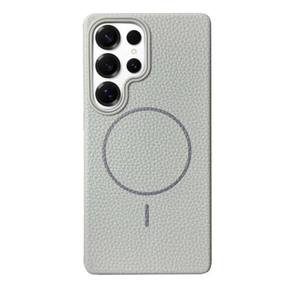 Thin Circle MagSafe Litchi Grain TPU Phone Case, For Samsung Galaxy S25 5G, For Samsung Galaxy S25+ 5G, For Samsung Galaxy S25 Ultra 5G, For Samsung Galaxy S24 FE 5G, For Samsung Galaxy S24 Ultra 5G, For Samsung Galaxy S24+ 5G, For Samsung Galaxy S24 5...