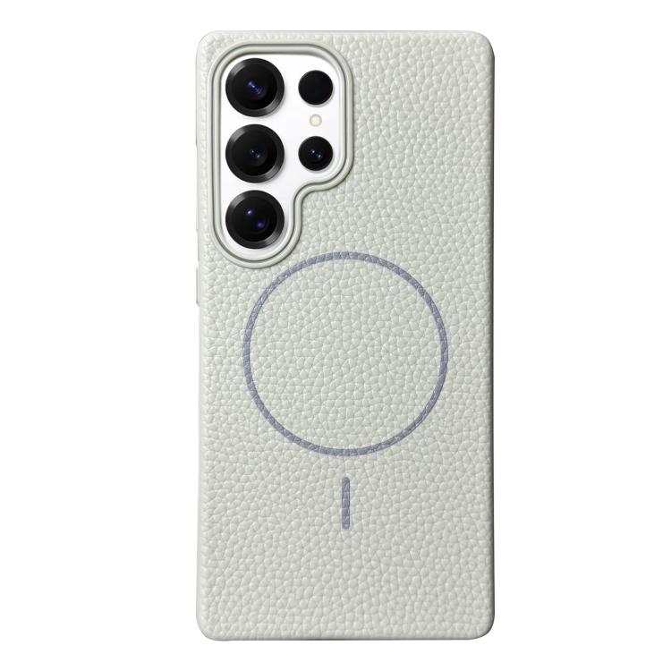 Thin Circle MagSafe Litchi Grain TPU Phone Case, For Samsung Galaxy S25 5G, For Samsung Galaxy S25+ 5G, For Samsung Galaxy S25 Ultra 5G, For Samsung Galaxy S24 FE 5G, For Samsung Galaxy S24 Ultra 5G, For Samsung Galaxy S24+ 5G, For Samsung Galaxy S24 5...