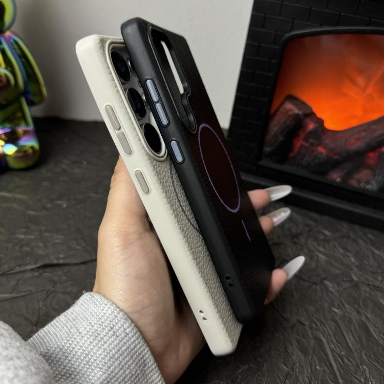 Thin Circle MagSafe Litchi Grain TPU Phone Case, For Samsung Galaxy S23 Ultra 5G, For Samsung Galaxy S23+ 5G, For Samsung Galaxy S23 5G, For Samsung Galaxy S22 Ultra 5G, For Samsung Galaxy S22+ 5G, For Samsung Galaxy S22 5G