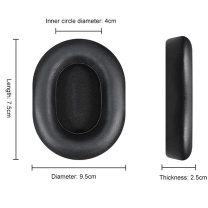 1 Pair Protein Leather Replacement Earpads For Baseus D05, For Baseus D05(Black), For Baseus D05(Grey), For Baseus D05(Apricot)