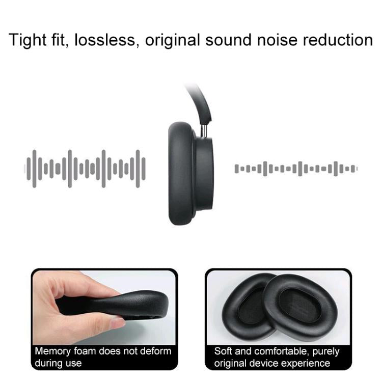 1 Pair Protein Leather Replacement Earpads For Baseus D05, For Baseus D05(Black), For Baseus D05(Grey), For Baseus D05(Apricot)