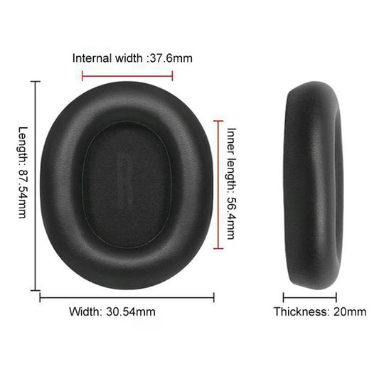 1 Pair Protein Leather Replacement Earpads For Baseus H1i, For Baseus H1i(Black), For Baseus H1i(Apricot)