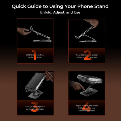 OUKITEL Portable Vertical Phone Waist Bag Desktop Metal Phone Holder Kit
