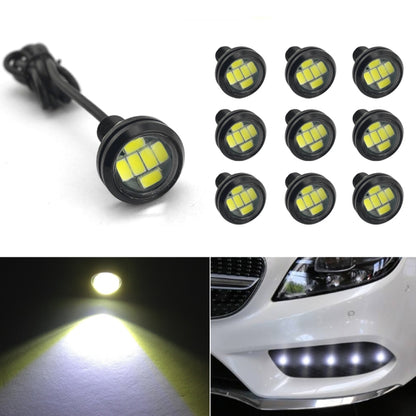 10 PCS 23mm 6 LED SMD-5730 DC9-80V Phare Moto Œil d'Aigle, 6 LED SMD-5730, 6 LED SMD-5730 (Lumière Blanche)