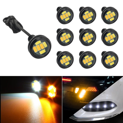 10 PCS 23mm 6 LED SMD-5730 DC9-80V Phare Moto Œil d'Aigle, 6 LED SMD-5730, 6 LED SMD-5730 (Lumière Blanche)