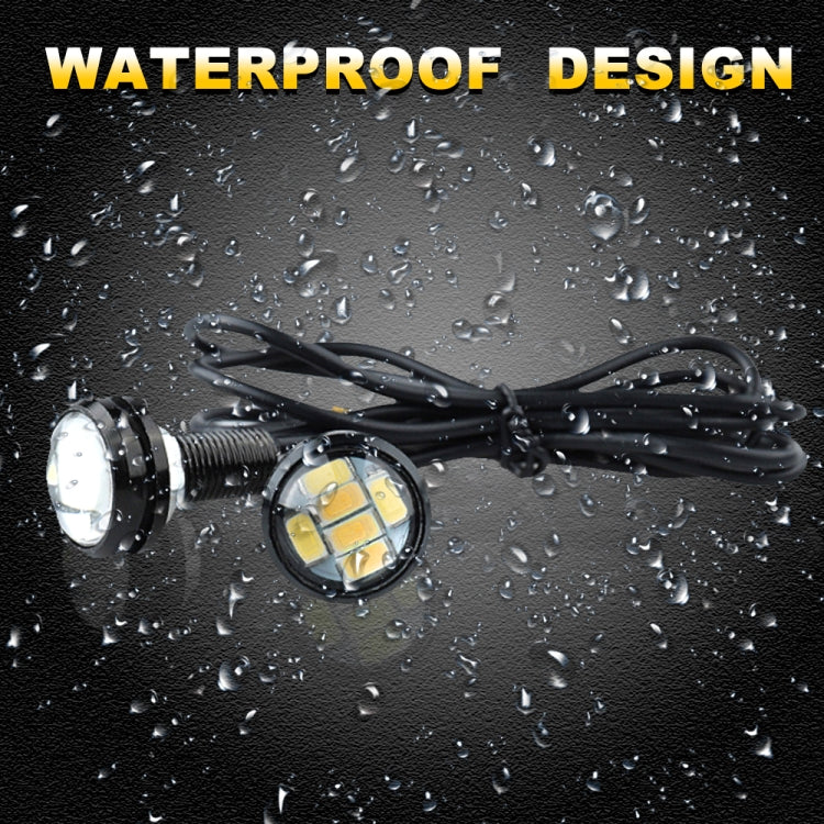 10 PCS 23mm 6 LED SMD-5730 DC9-80V Phare Moto Œil d'Aigle, 6 LED SMD-5730, 6 LED SMD-5730 (Lumière Blanche)