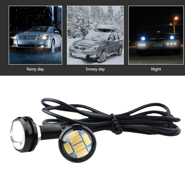 10 PCS 23mm 6 LED SMD-5730 DC9-80V Phare Moto Œil d'Aigle, 6 LED SMD-5730, 6 LED SMD-5730 (Lumière Blanche)