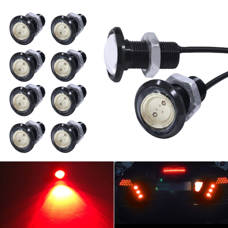 10 PIÈCES Lumière oeil d'aigle pour moto 1.5W DC9-80V 18mm Lentille unique, 18mm Lentille unique (lumière jaune), 18mm Lentille unique (lumière rouge), 18mm Lentille unique (lumière blanche)