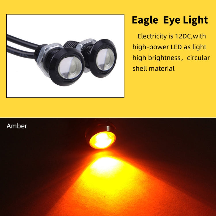 10 PIÈCES Lumière oeil d'aigle pour moto 1.5W DC9-80V 18mm Lentille unique, 18mm Lentille unique (lumière jaune), 18mm Lentille unique (lumière rouge), 18mm Lentille unique (lumière blanche)
