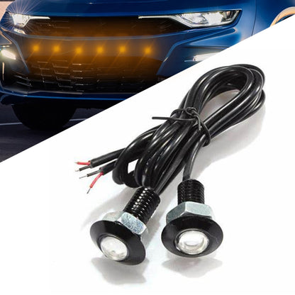 10 PIÈCES Lumière oeil d'aigle pour moto 1.5W DC9-80V 18mm Lentille unique, 18mm Lentille unique (lumière jaune), 18mm Lentille unique (lumière rouge), 18mm Lentille unique (lumière blanche)