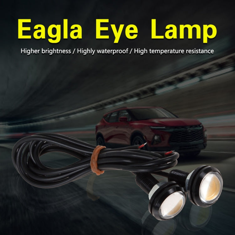 10 PIÈCES 18 mm 1,5 W DC9-80V Phare de moto œil d'aigle double lentille, double lentille 18 mm (lumière jaune), double lentille 18 mm (lumière rouge), double lentille 18 mm (lumière blanche)