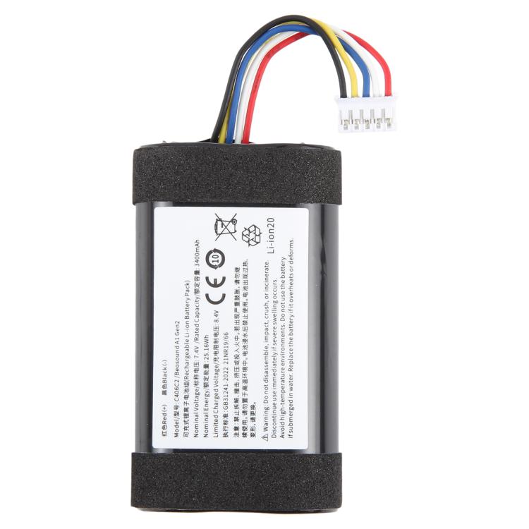 Pour batterie B&O BeoPlay Beosound A1 2ème génération 2 C406C2 3400mAh