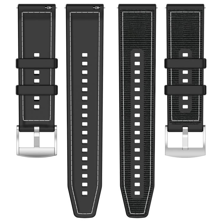xDfind Hybrid Nylon Braid Silicone Watch Band, 20mm, 22mm