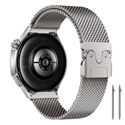 xDfind Milanese Parachute Buckle Stainless Steel Raised Fine Mesh Watch Band, 20mm, 22mm