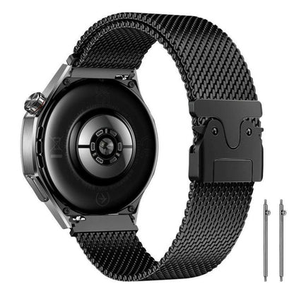 xDfind Milanese Parachute Buckle Stainless Steel Raised Fine Mesh Watch Band, 20mm, 22mm