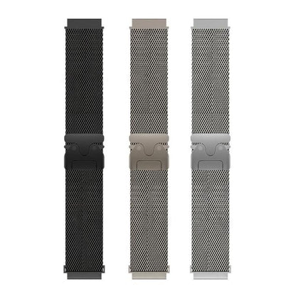 xDfind Milanese Parachute Buckle Stainless Steel Raised Fine Mesh Watch Band, 20mm, 22mm