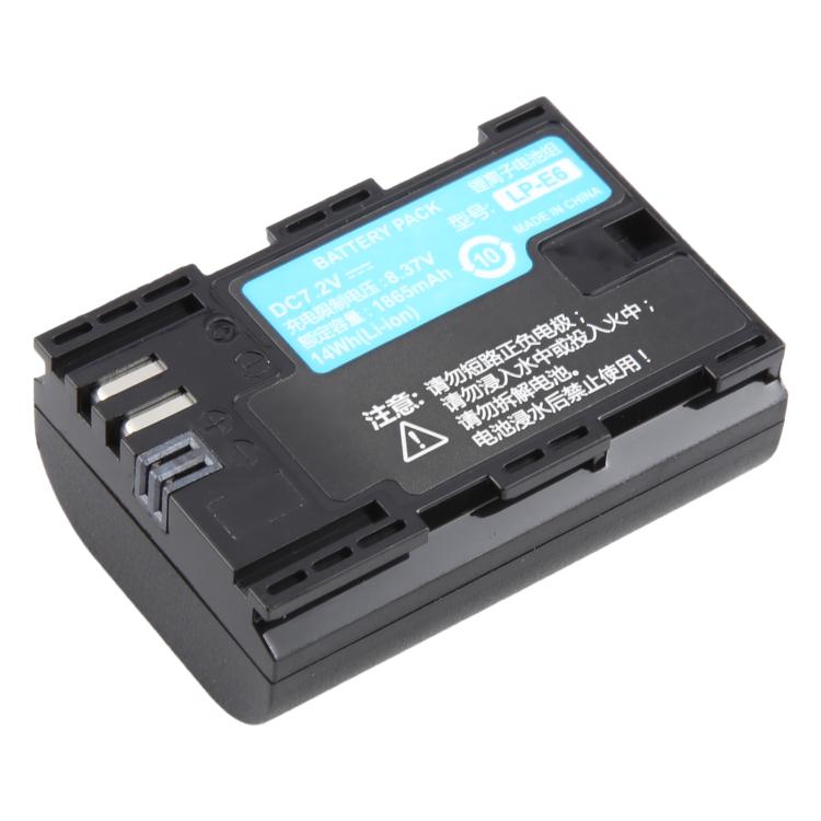 Batterie LP-E6 1865 mAh pour Canon 5D2 / 5D3 / 6D / 6D II / 7D2 / 70D / 80D / 90D