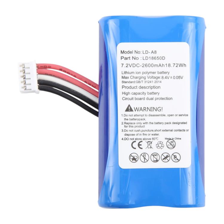 Pour batterie Landi A8 E350 / E550 LD-A8 LD18650D 2600mAh, pour Landi A8 E350 / E550