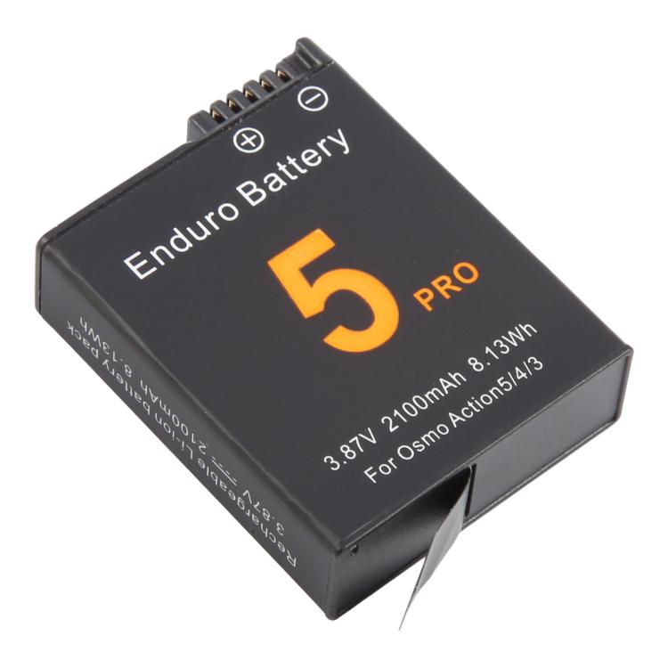 Batterie JH-ACT5 2100mAh pour DJI OSMO Action 5 Pro / 4 / 3, pour DJI OSMO Action 5 Pro