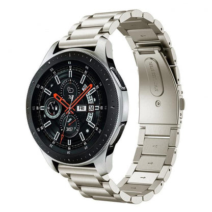 Three Beads Flat Buckle Titanium Alloy Watch Band, 24mm, 16mm