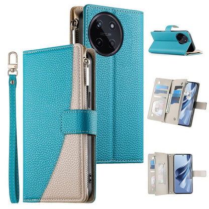 Stitching Multi-card Zipper Wallet Leather Phone Case with Short Strap, For Realme GT 6 / GT Neo6 / GT Neo6 SE, For Realme C67 4G / Realme 12 Lite Global, For Realme 12 Pro / 12 Pro+, For Realme 11 5G / 11x / C67 5G / Narzo 60x, For Realme 11 4G       ...