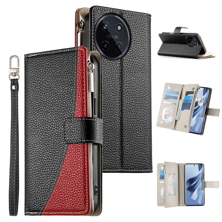 Stitching Multi-card Zipper Wallet Leather Phone Case with Short Strap, For Realme GT 6 / GT Neo6 / GT Neo6 SE, For Realme C67 4G / Realme 12 Lite Global, For Realme 12 Pro / 12 Pro+, For Realme 11 5G / 11x / C67 5G / Narzo 60x, For Realme 11 4G       ...