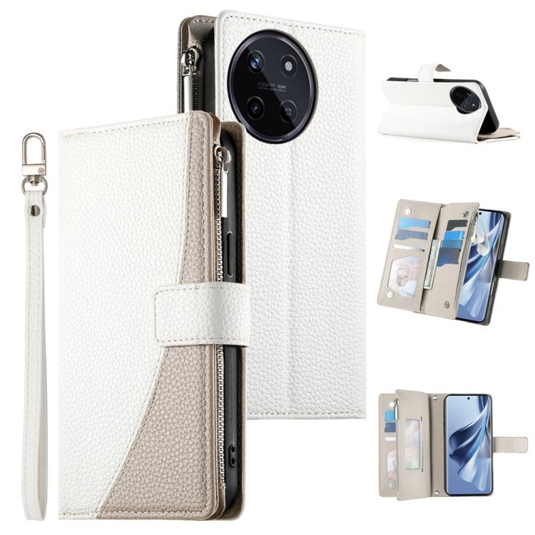 Stitching Multi-card Zipper Wallet Leather Phone Case with Short Strap, For Realme GT 6 / GT Neo6 / GT Neo6 SE, For Realme C67 4G / Realme 12 Lite Global, For Realme 12 Pro / 12 Pro+, For Realme 11 5G / 11x / C67 5G / Narzo 60x, For Realme 11 4G       ...