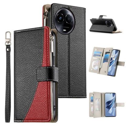 Stitching Multi-card Zipper Wallet Leather Phone Case with Short Strap, For Realme GT 6 / GT Neo6 / GT Neo6 SE, For Realme C67 4G / Realme 12 Lite Global, For Realme 12 Pro / 12 Pro+, For Realme 11 5G / 11x / C67 5G / Narzo 60x, For Realme 11 4G       ...