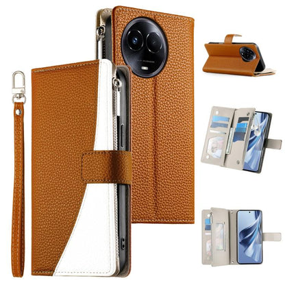 Stitching Multi-card Zipper Wallet Leather Phone Case with Short Strap, For Realme GT 6 / GT Neo6 / GT Neo6 SE, For Realme C67 4G / Realme 12 Lite Global, For Realme 12 Pro / 12 Pro+, For Realme 11 5G / 11x / C67 5G / Narzo 60x, For Realme 11 4G       ...