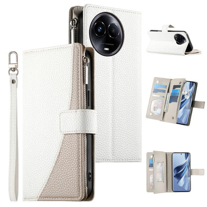 Stitching Multi-card Zipper Wallet Leather Phone Case with Short Strap, For Realme GT 6 / GT Neo6 / GT Neo6 SE, For Realme C67 4G / Realme 12 Lite Global, For Realme 12 Pro / 12 Pro+, For Realme 11 5G / 11x / C67 5G / Narzo 60x, For Realme 11 4G       ...