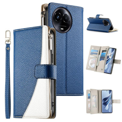 Stitching Multi-card Zipper Wallet Leather Phone Case with Short Strap, For Realme GT 6 / GT Neo6 / GT Neo6 SE, For Realme C67 4G / Realme 12 Lite Global, For Realme 12 Pro / 12 Pro+, For Realme 11 5G / 11x / C67 5G / Narzo 60x, For Realme 11 4G       ...
