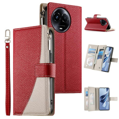 Stitching Multi-card Zipper Wallet Leather Phone Case with Short Strap, For Realme GT 6 / GT Neo6 / GT Neo6 SE, For Realme C67 4G / Realme 12 Lite Global, For Realme 12 Pro / 12 Pro+, For Realme 11 5G / 11x / C67 5G / Narzo 60x, For Realme 11 4G       ...